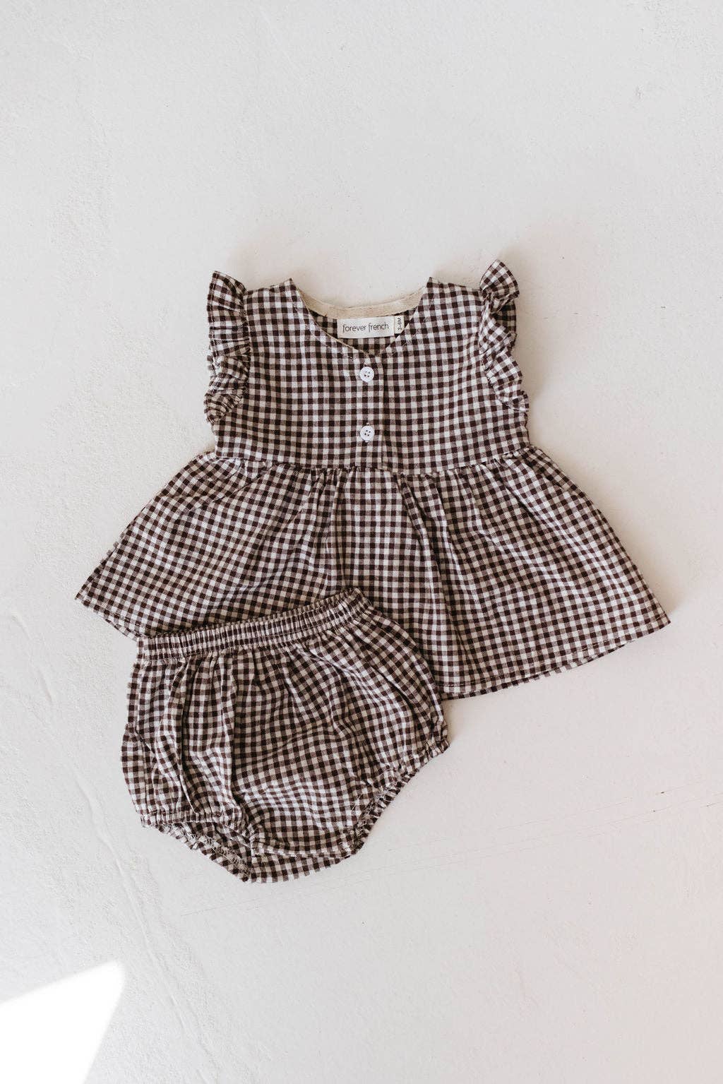 Gingham Bloomer Set | Chocolate Chai